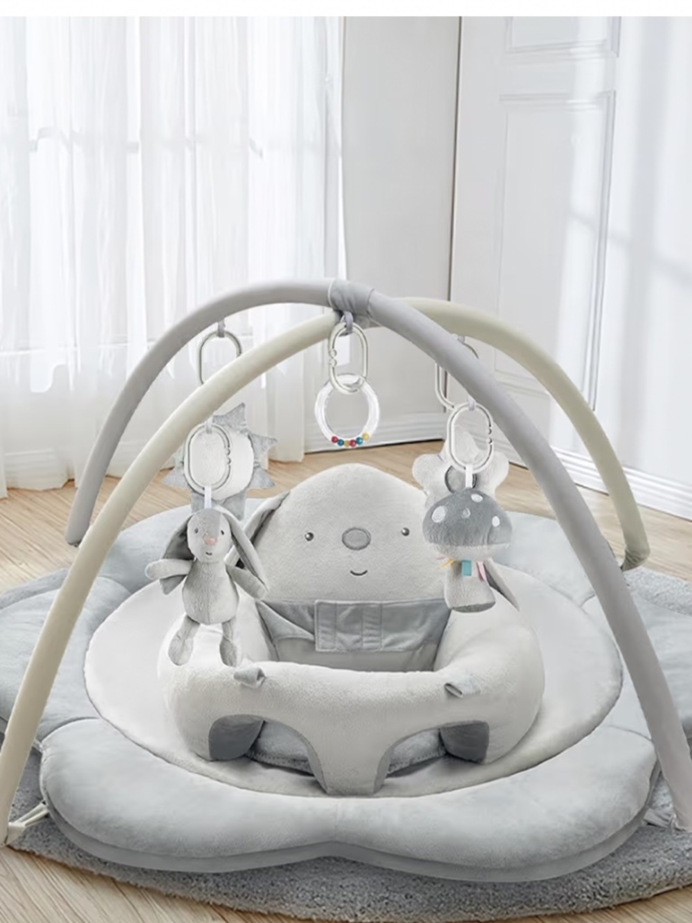 Suikuooo soft baby play gym with seat